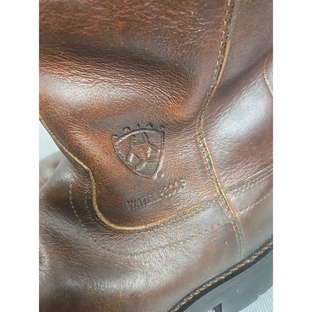 ARIAT ATS Boots Motorcycle Biker Riding Leather Engineer Brown 13 D